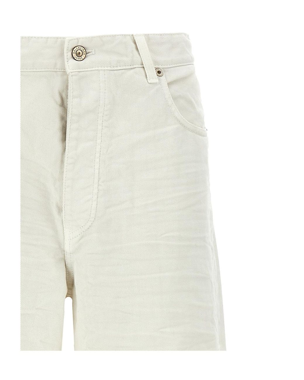 Balenciaga White Straight-Leg Loose Fit Pants