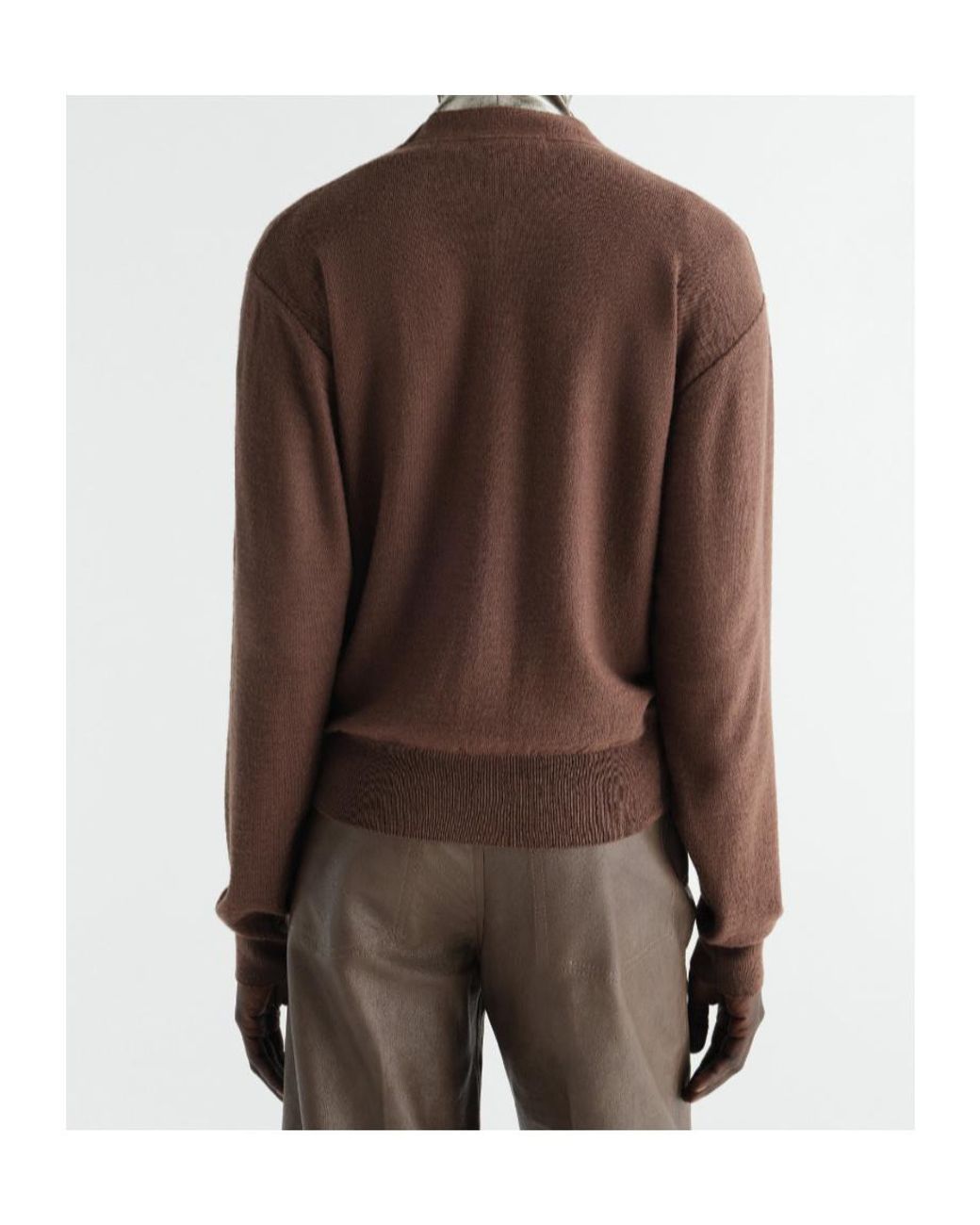 Lemaire Brown Trompe-Lœil Cardigan