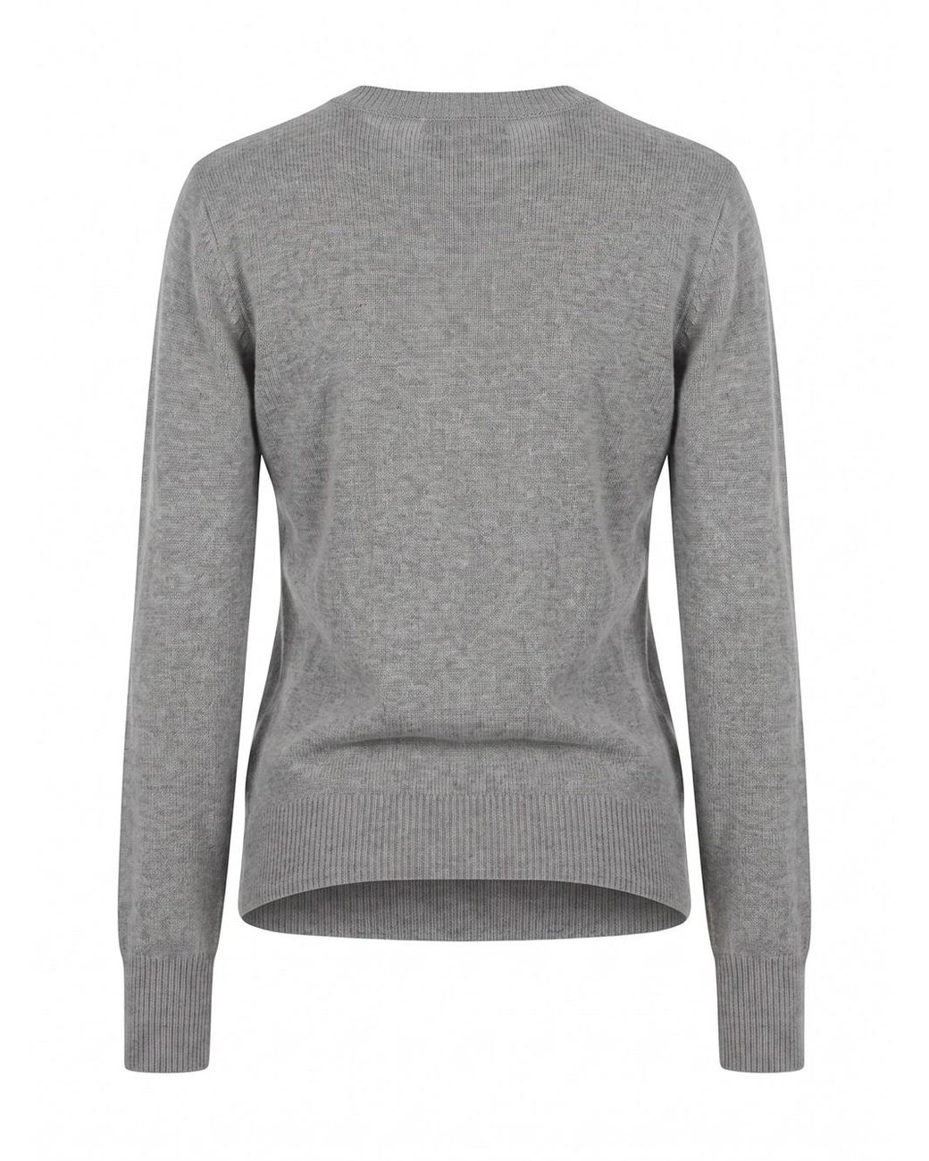 Patrizia Pepe Gray Long Sleeved Crewneck Jumper