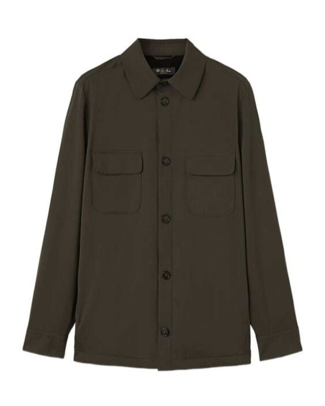 Loro Piana Green Long-Sleeved Shirt for men