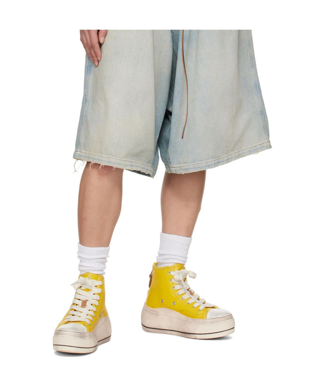 R13 Yellow Kurt High Top Sneakers