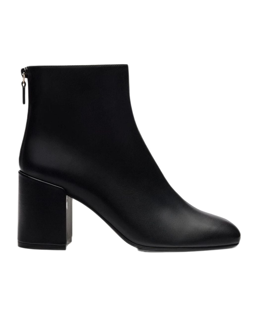 Stuart Weitzman Black Chunky-Heeled Ankle Boots