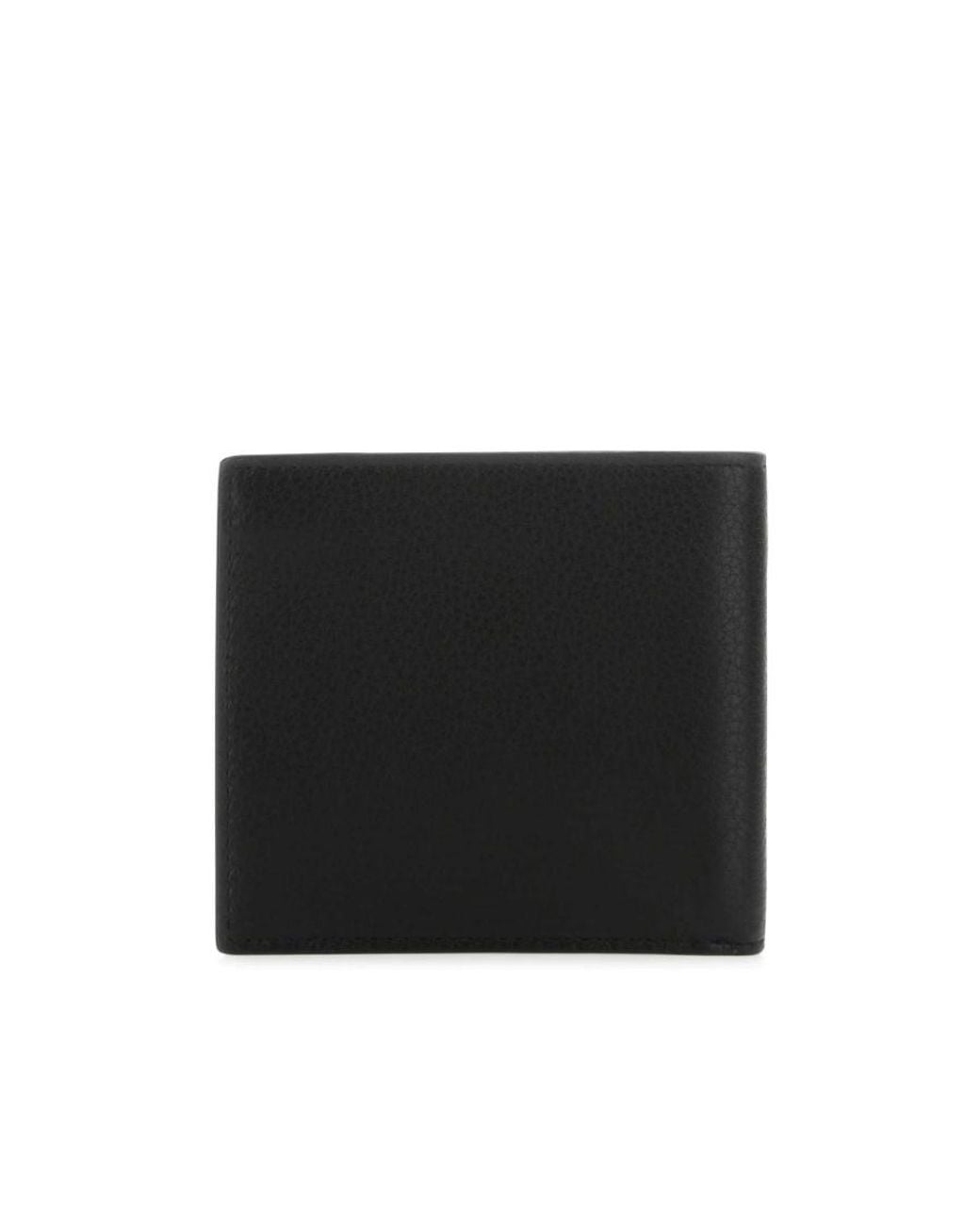 Prada Black Logo Plaque Bi-Fold Wallet for men