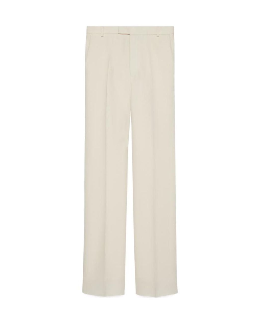 Gucci White Log Patch Tailored Trousers for men