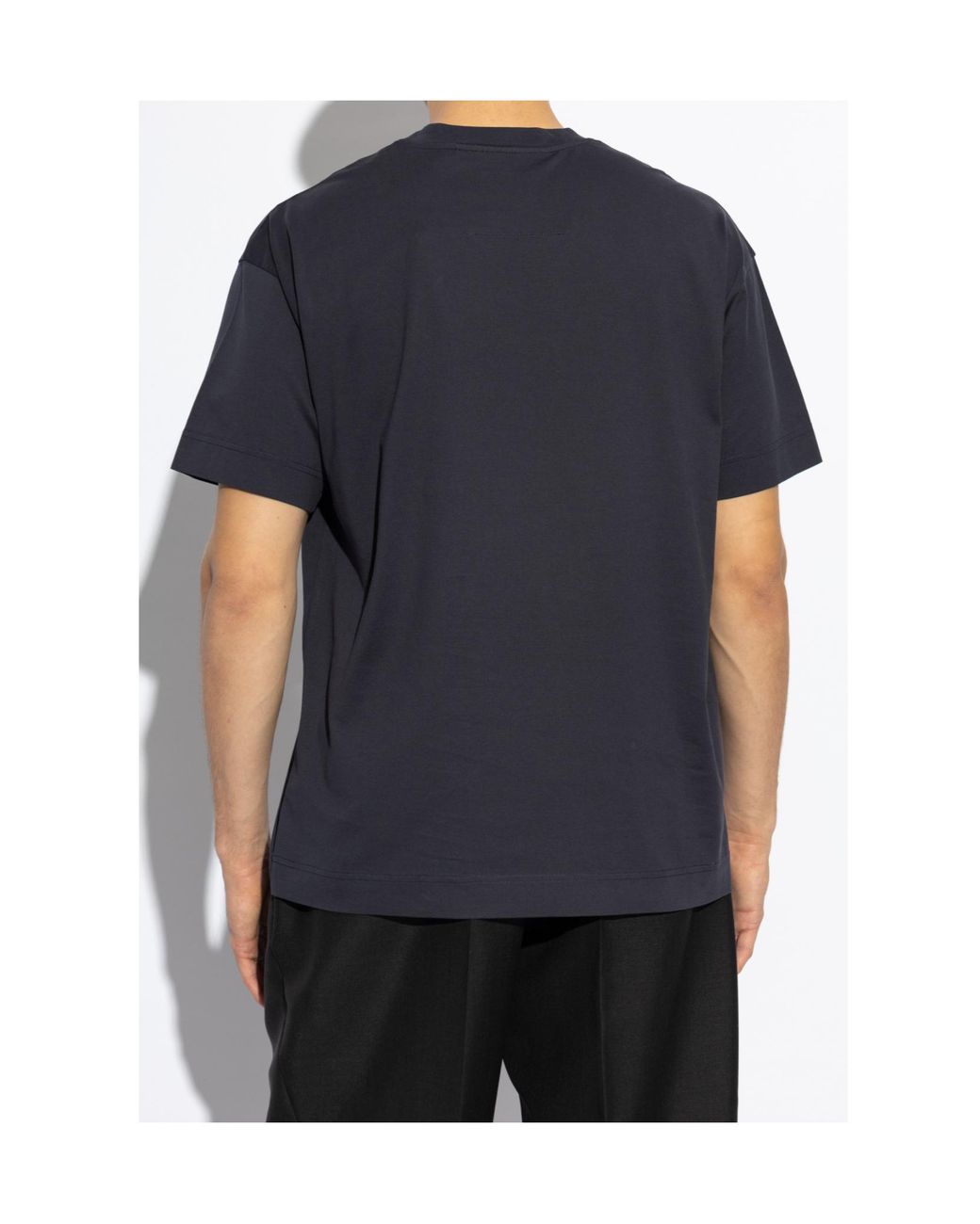 Givenchy Blue Logo Embossed Crewneck T-Shirt for men
