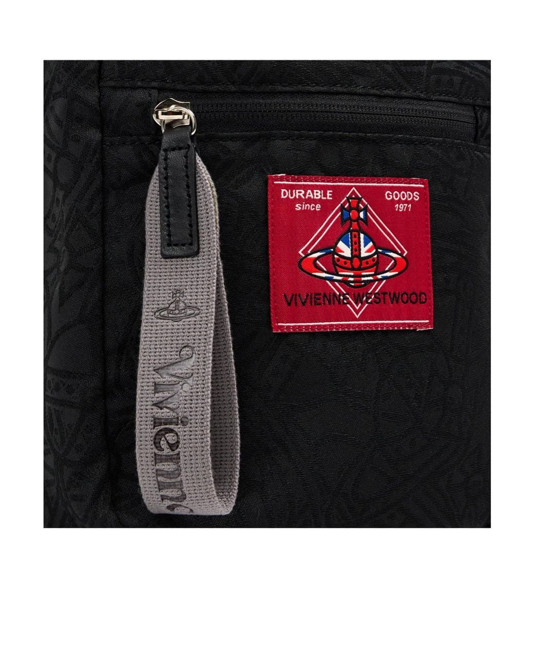 Vivienne Westwood Black Jacquardnylon Vertical Crossbody Bag for men
