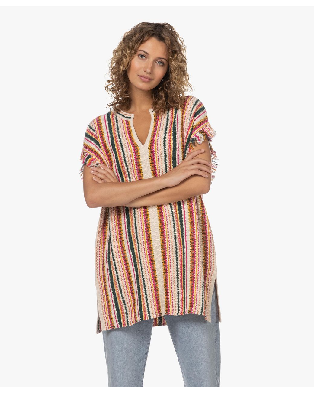 Vanessa Bruno Multicolor Short-Sleeved Sweater
