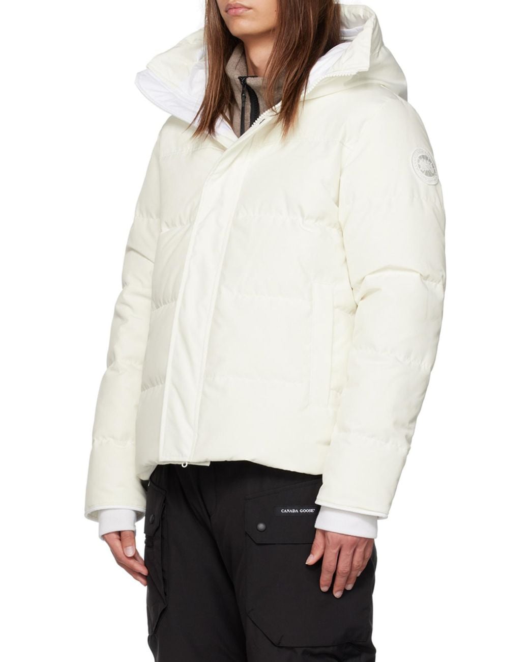 Canada Goose White Humanature Series Macmillan Quilted Down Jacket for men