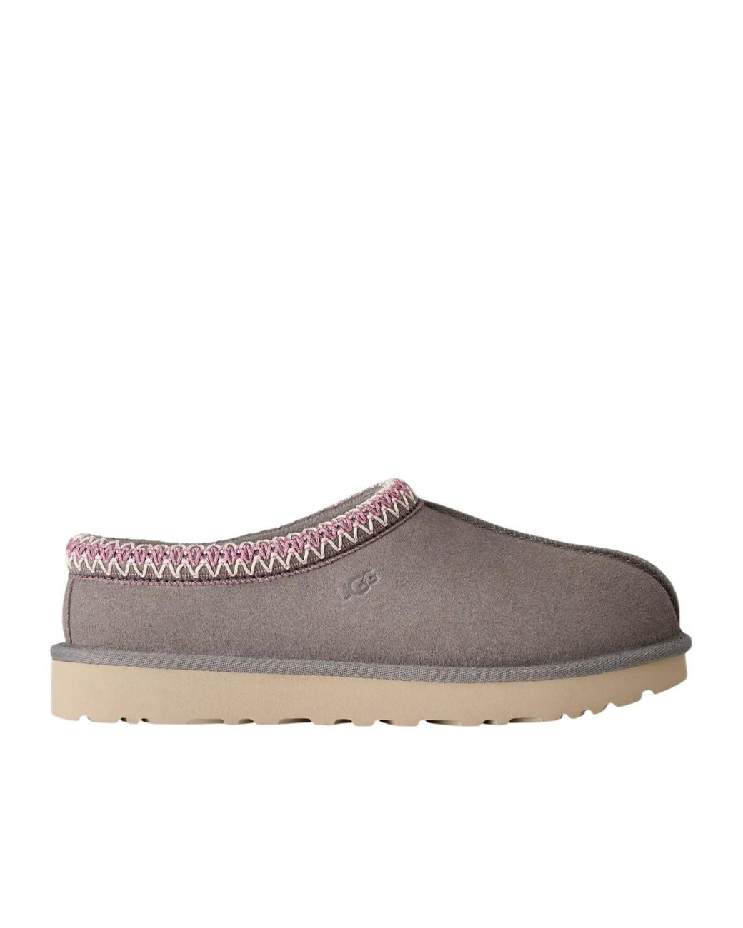 Ugg Gray Tasman Ii Logo Debossed Slippers