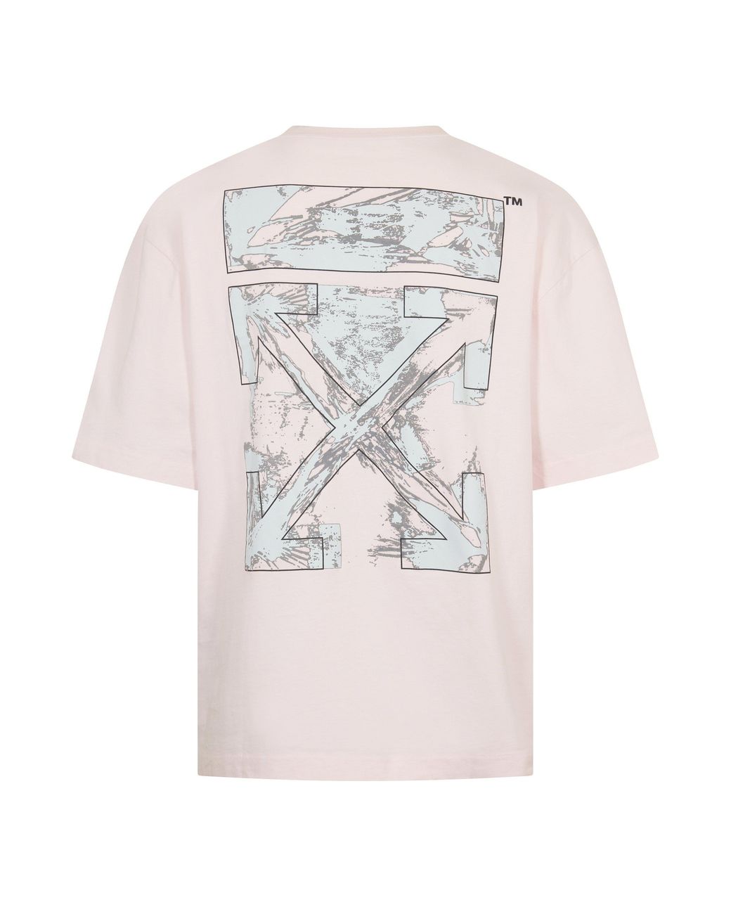 Off-White c/o Virgil Abloh Pink Paint Arrow Oversized T-Shirt for men