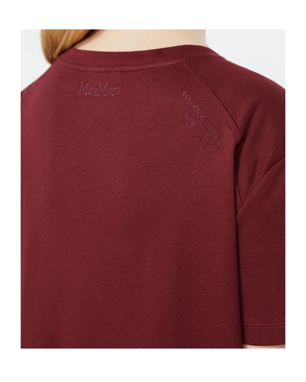 Max Mara Red Smmsegale Crewneck Jersey T-Shirt
