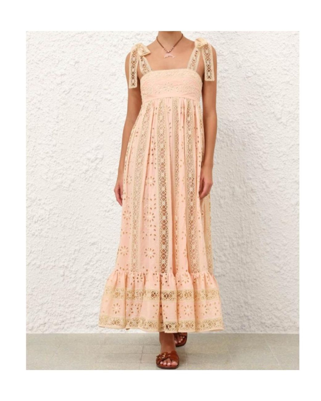 Zimmermann Natural Awaken Textured Stripe Maxi