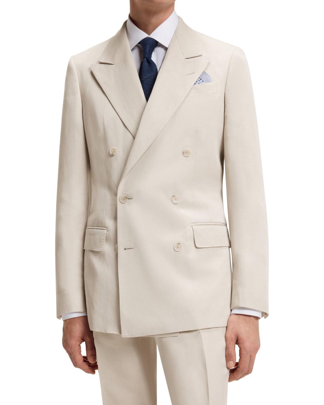 Boss Natural Boss Double-Breasted Tailored Blazer for men
