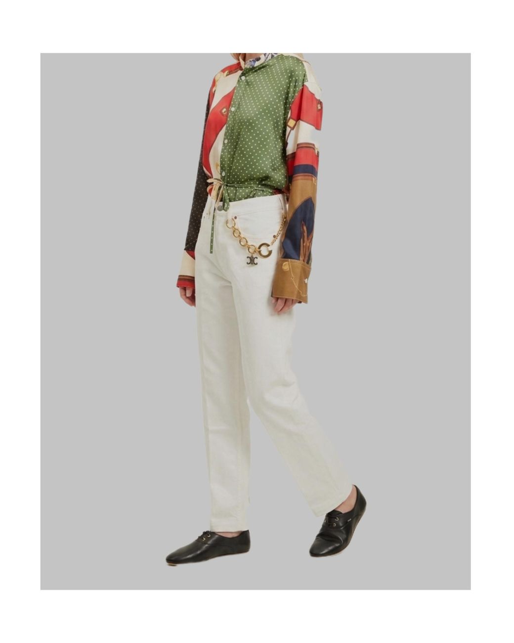 Céline White Boyfriend Jeans 002