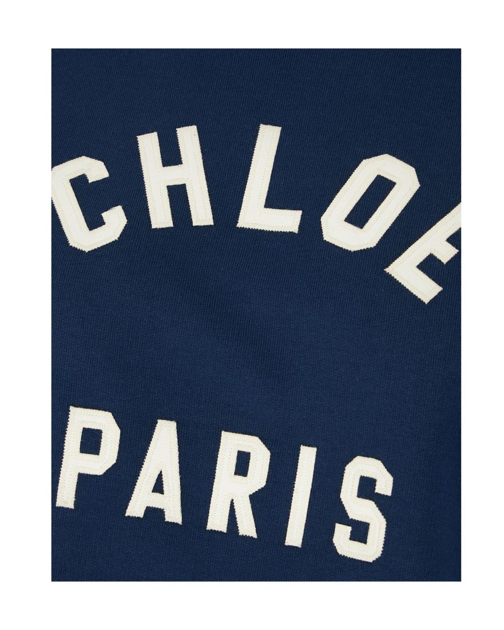 Chloé Blue Chloé Logo Printed Mock-Neck Sweatshirt