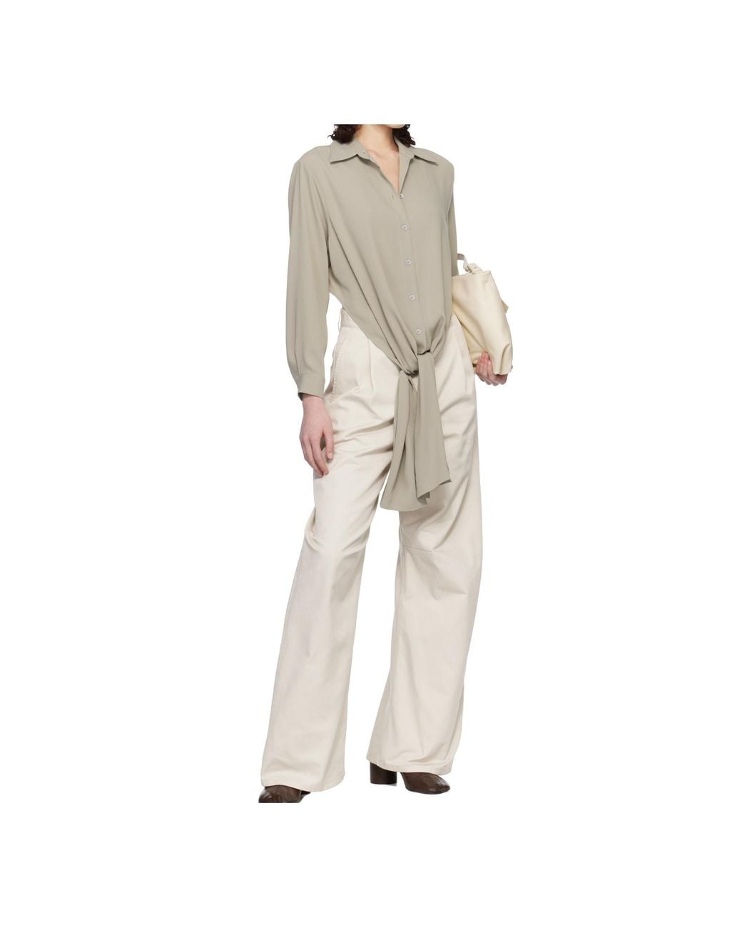 MM6 by Maison Margiela Natural Knot Detail Shirt