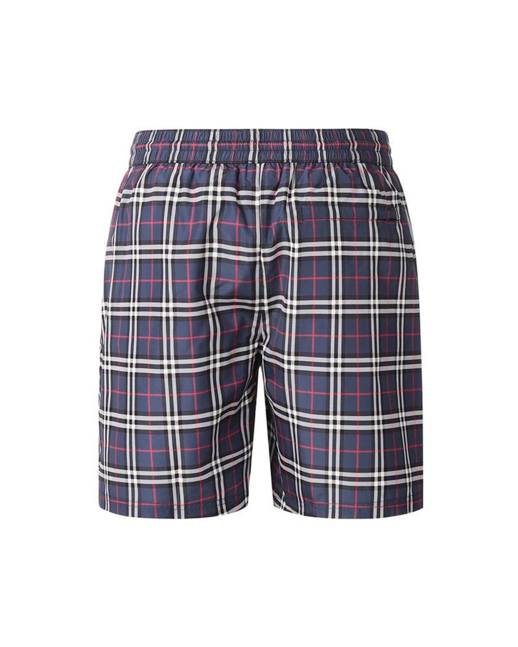 Burberry Blue Check Drawcord Swim Shorts for men