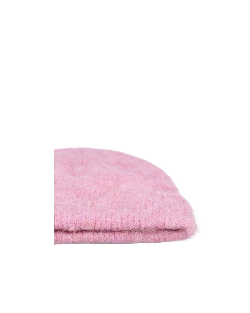 Isabel Marant Pink Logo Patch Ribbed-Knit Beanie