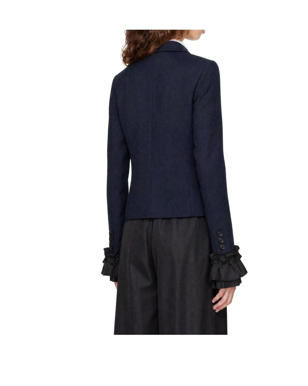 Comme des Garçons Blue Single-Breasted Coat