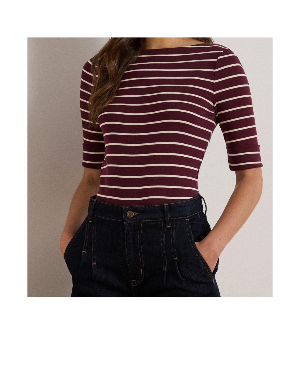 Ralph Lauren Red Striped Short-Sleeved T-Shirt