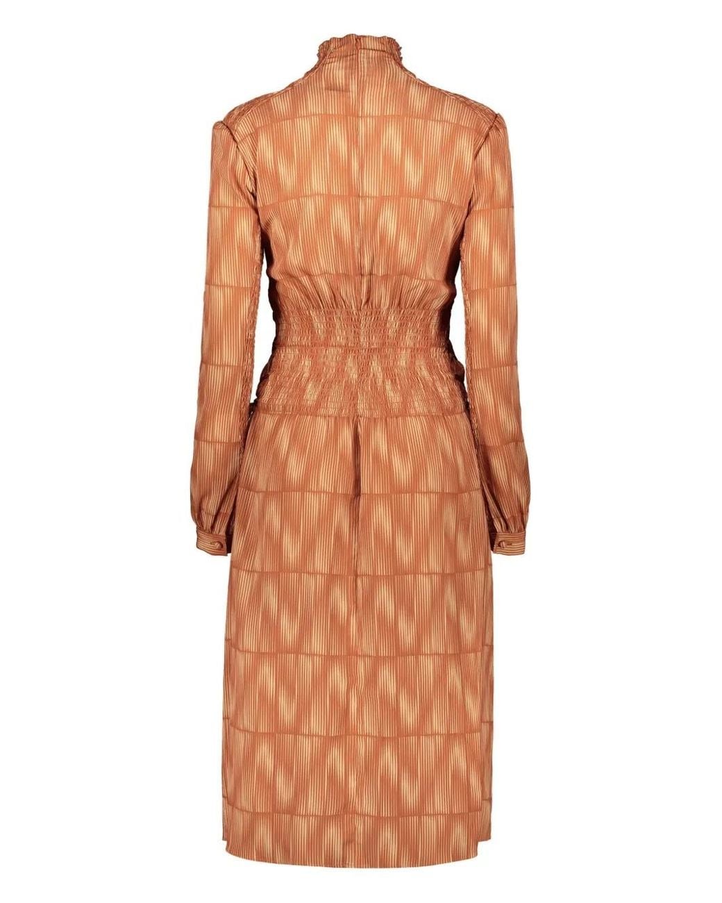 Low Classic Brown Printed Dress