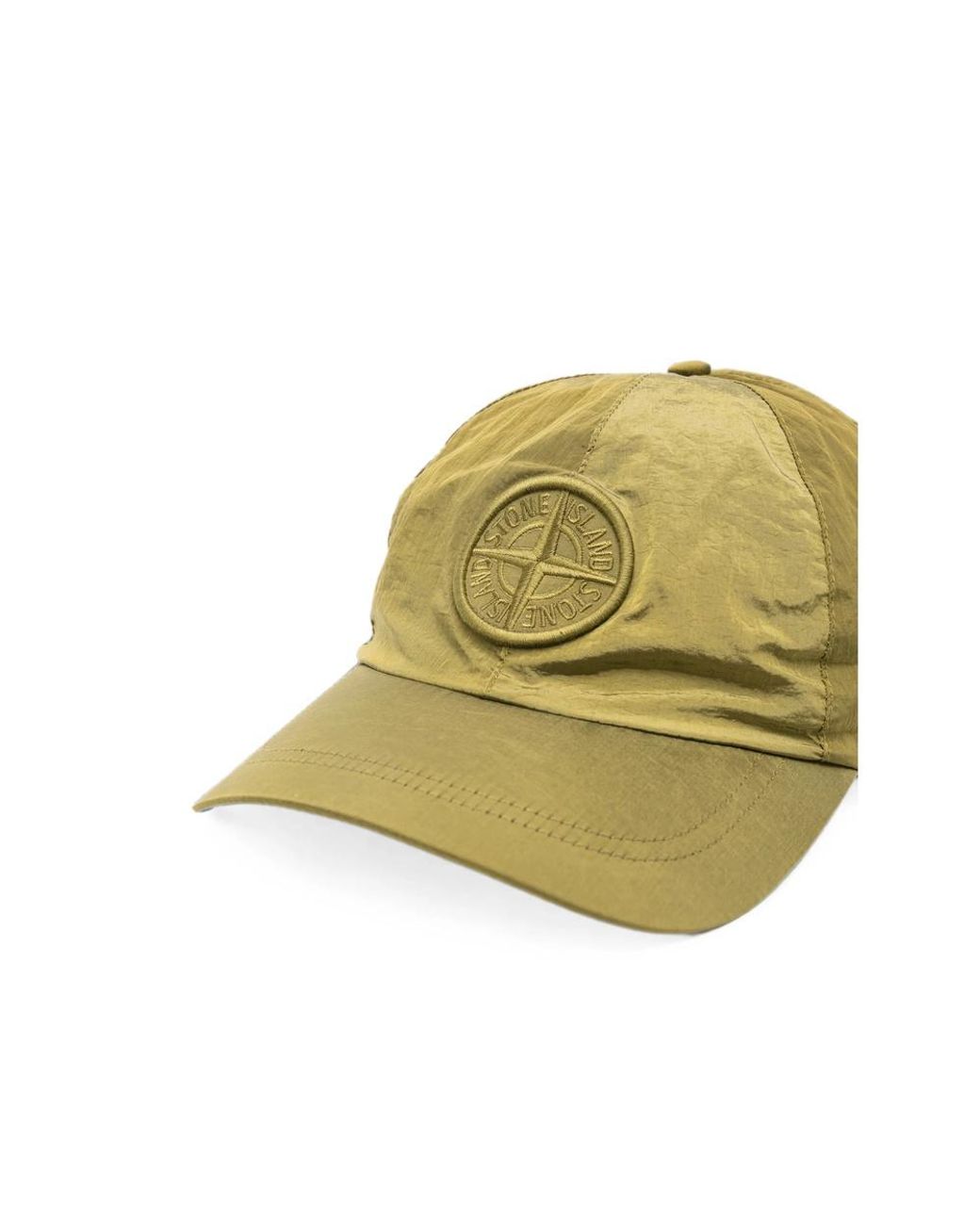 Stone Island White Compass Baseball Cap for men