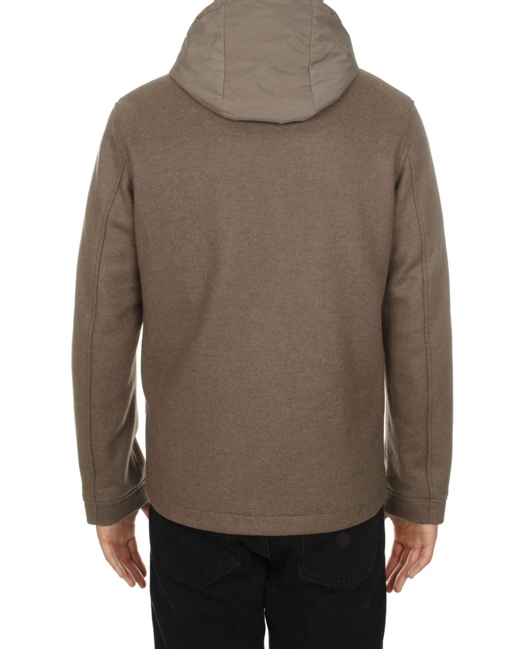 Woolrich Brown Long Sleeved Hooded Drawstring Jacket for men