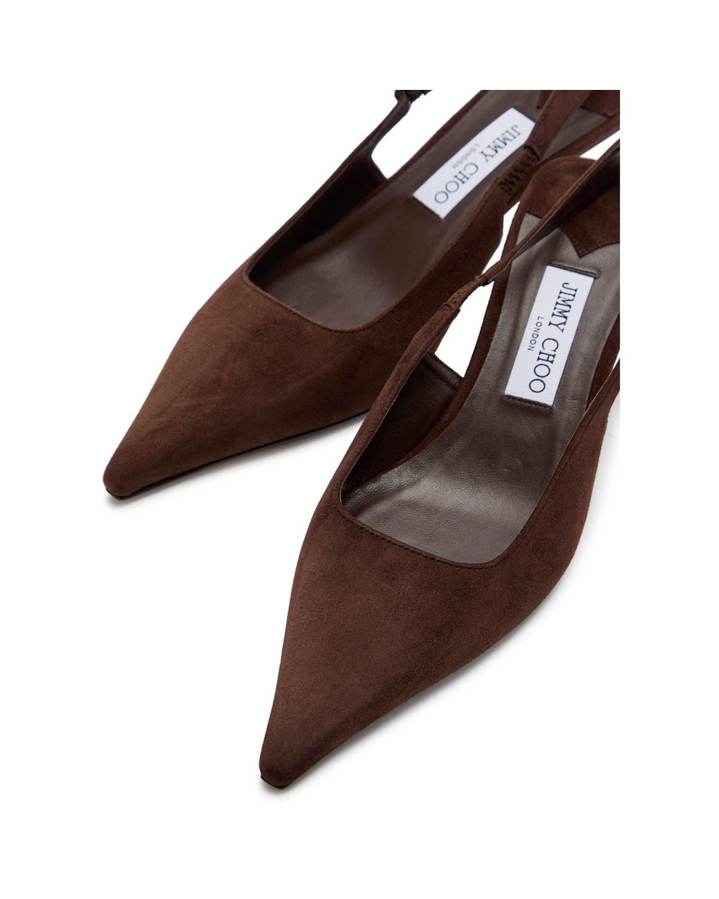 Jimmy Choo Brown Suede Slingback Pumps