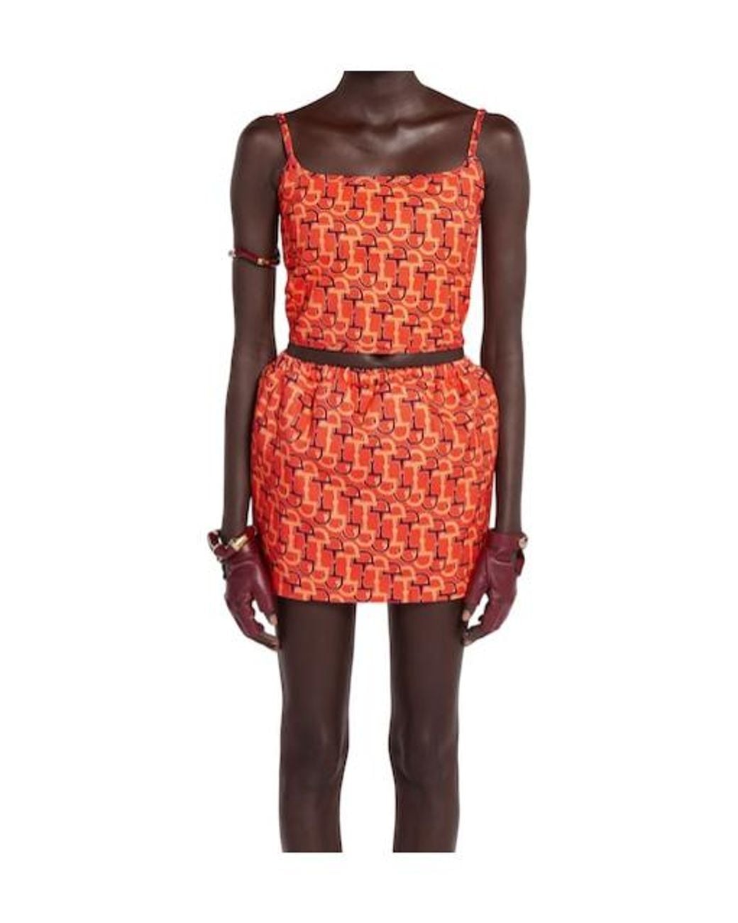 Gucci Red Printed Top