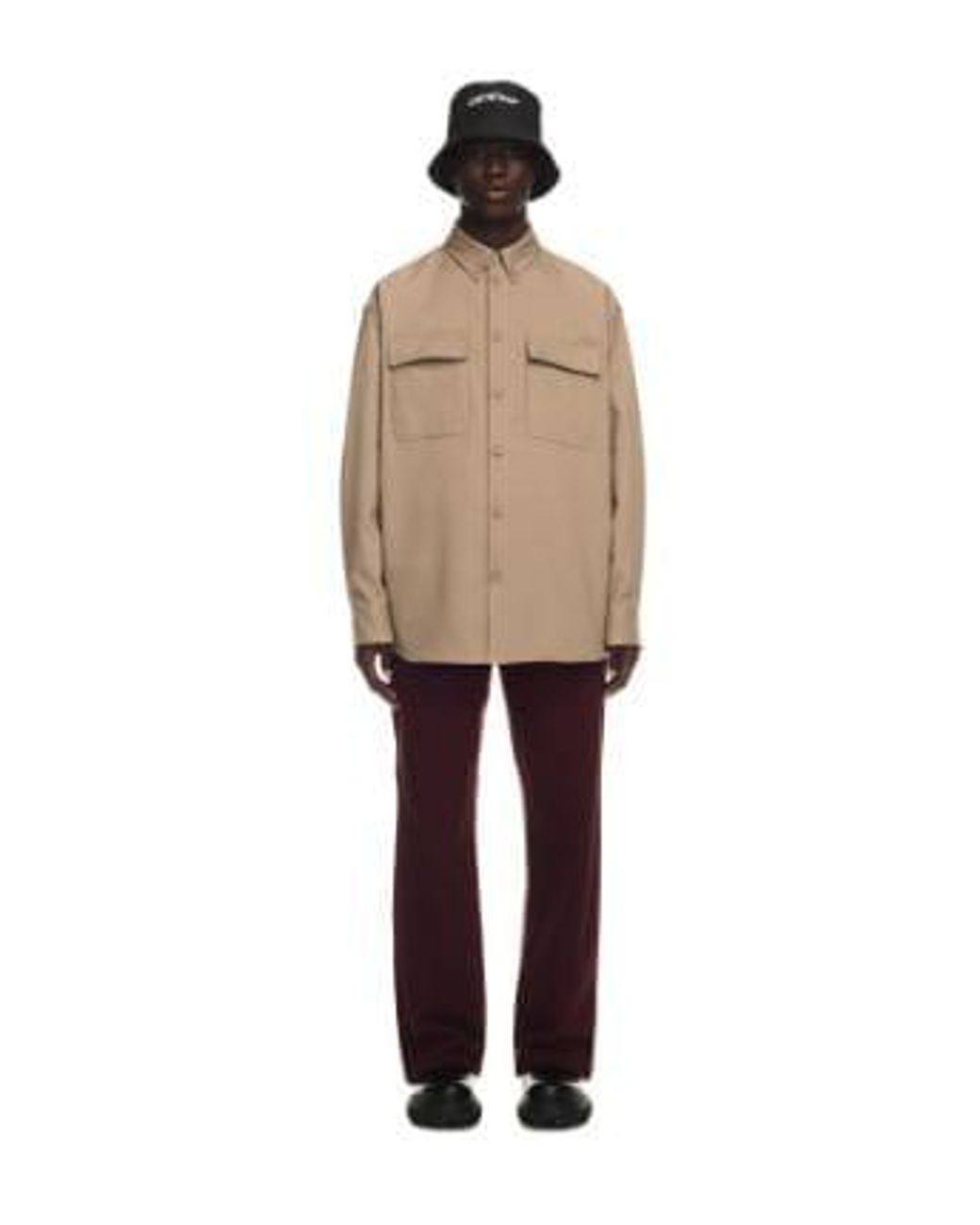 Off-White c/o Virgil Abloh Natural Buttoned Long-Sleeved Shirt for men