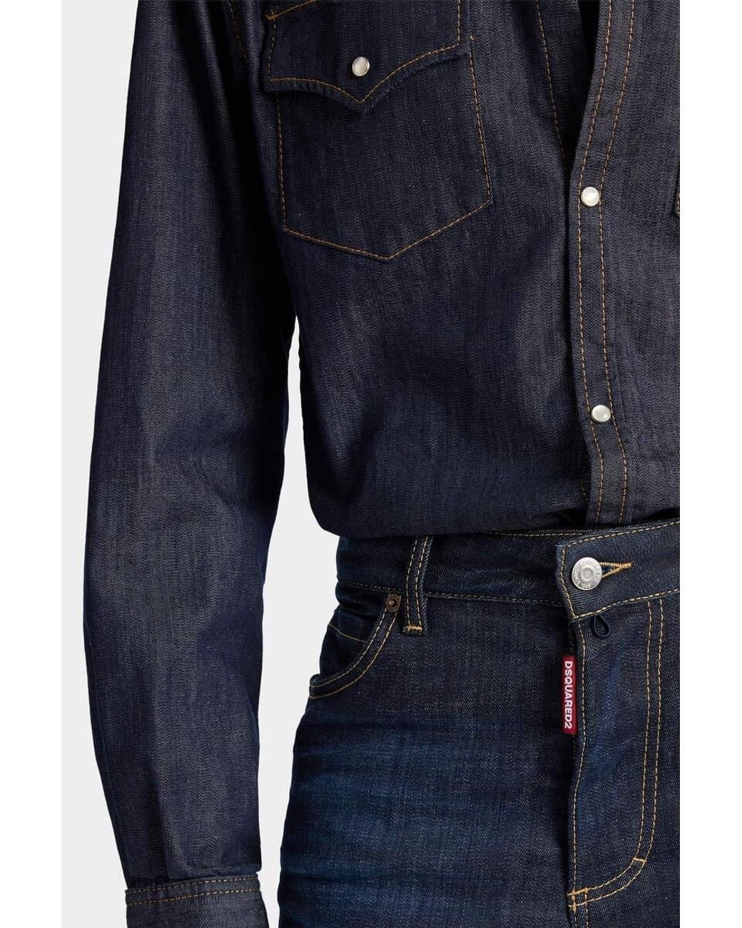 DSquared² Blue Western Denim Shirt