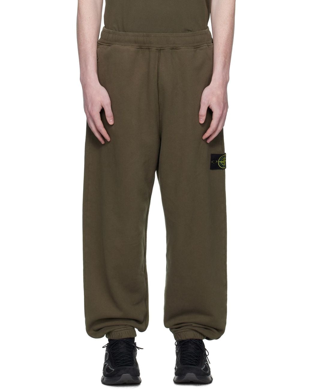Stone Island Gray Loose-Fit Sweatpants for men