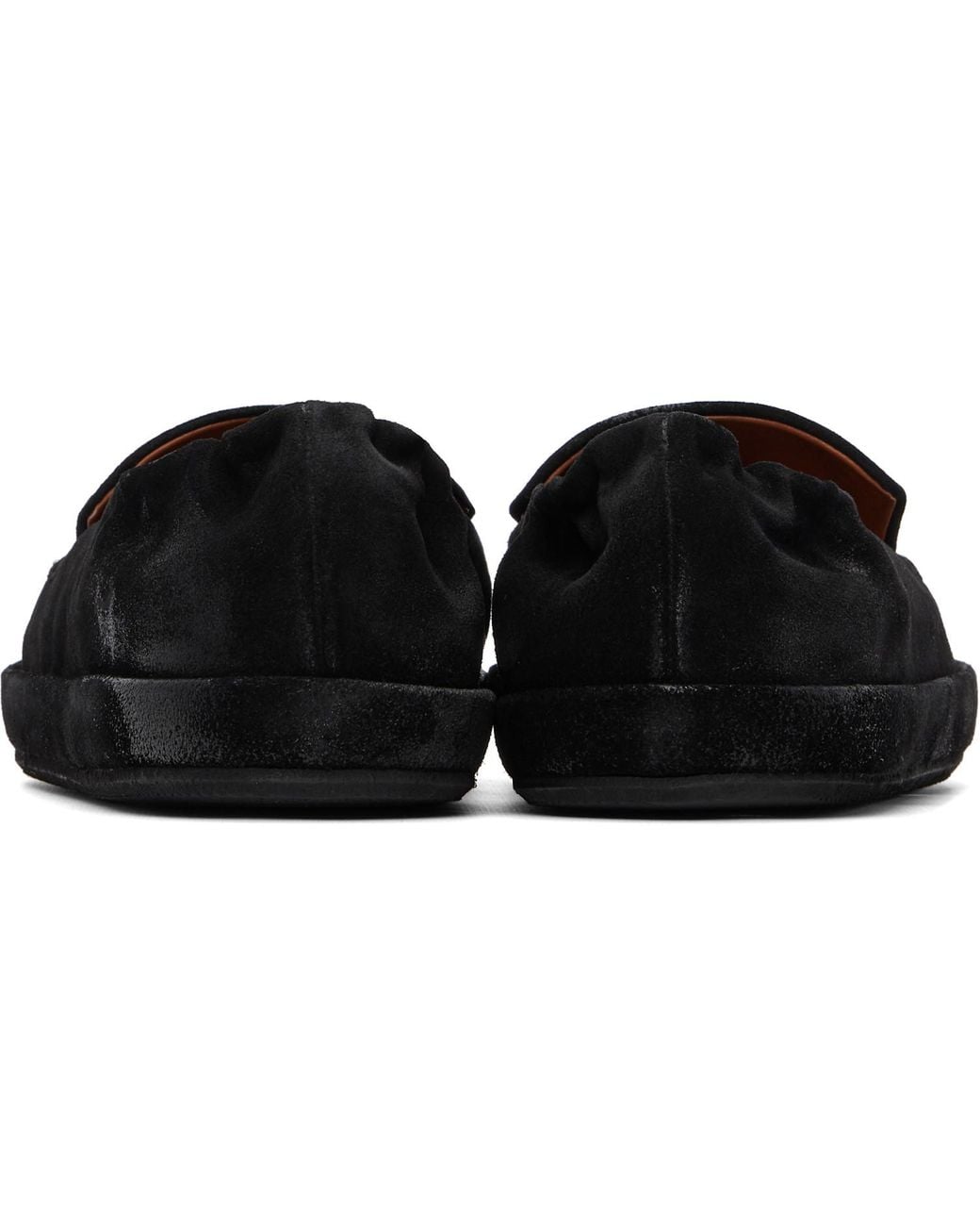 Marsèll Black Scatopelle Suede Loafers for men
