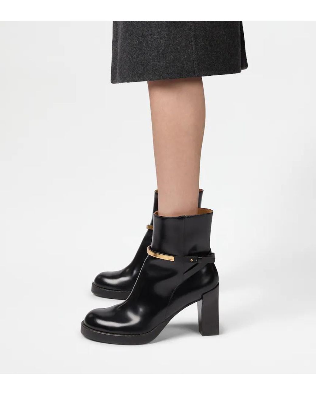 Tod's Black Zip-Up Ankle Boots
