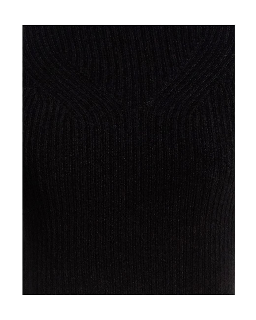 Jacquemus Black Solid Color Polo Necks