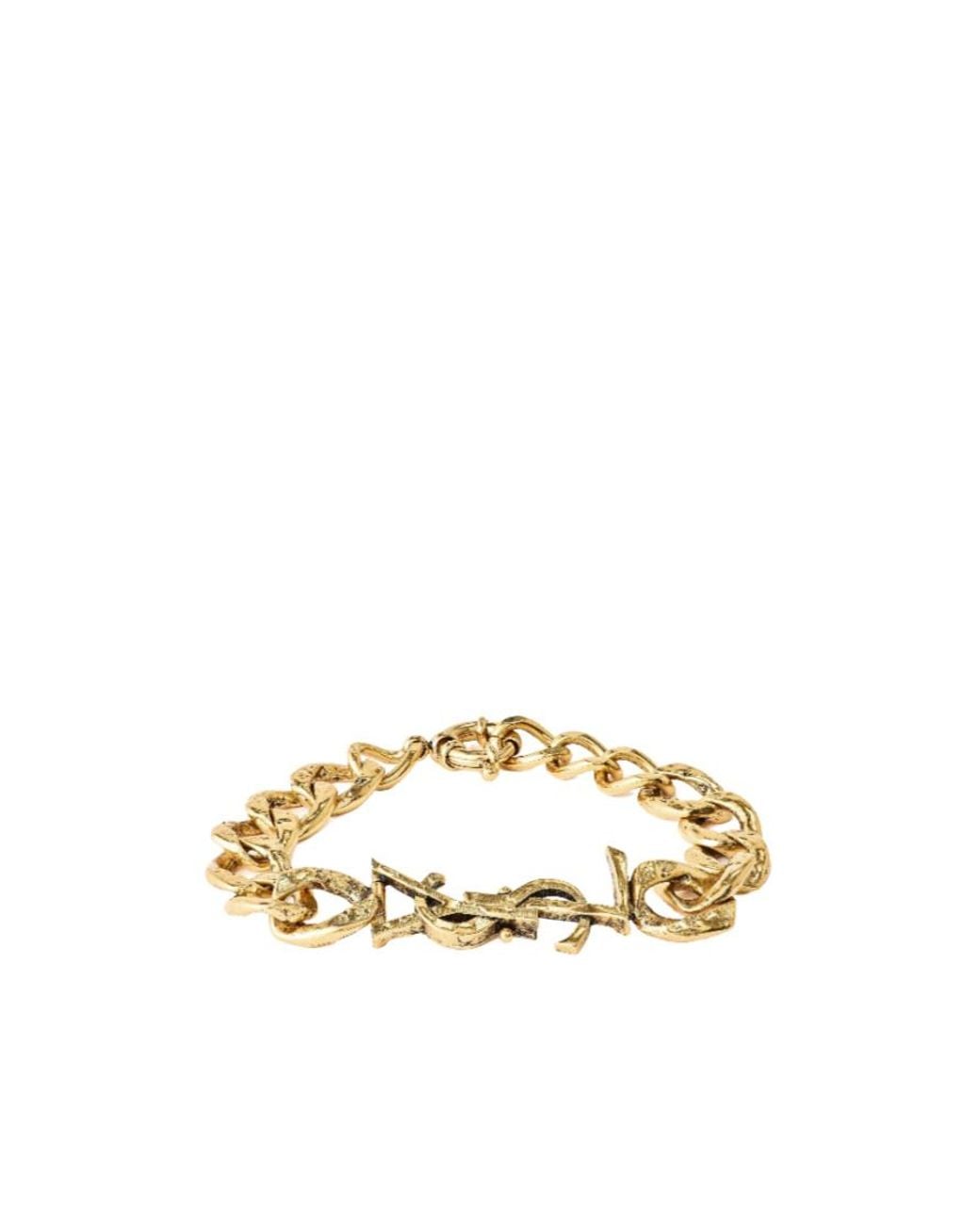 Saint Laurent Metallic Distinctive Brass Craft Bracelet