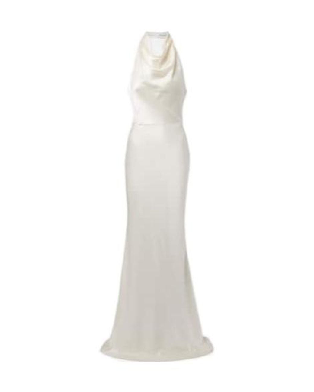 Rebecca Vallance White Bridal Attia Halterneck Silk Gown