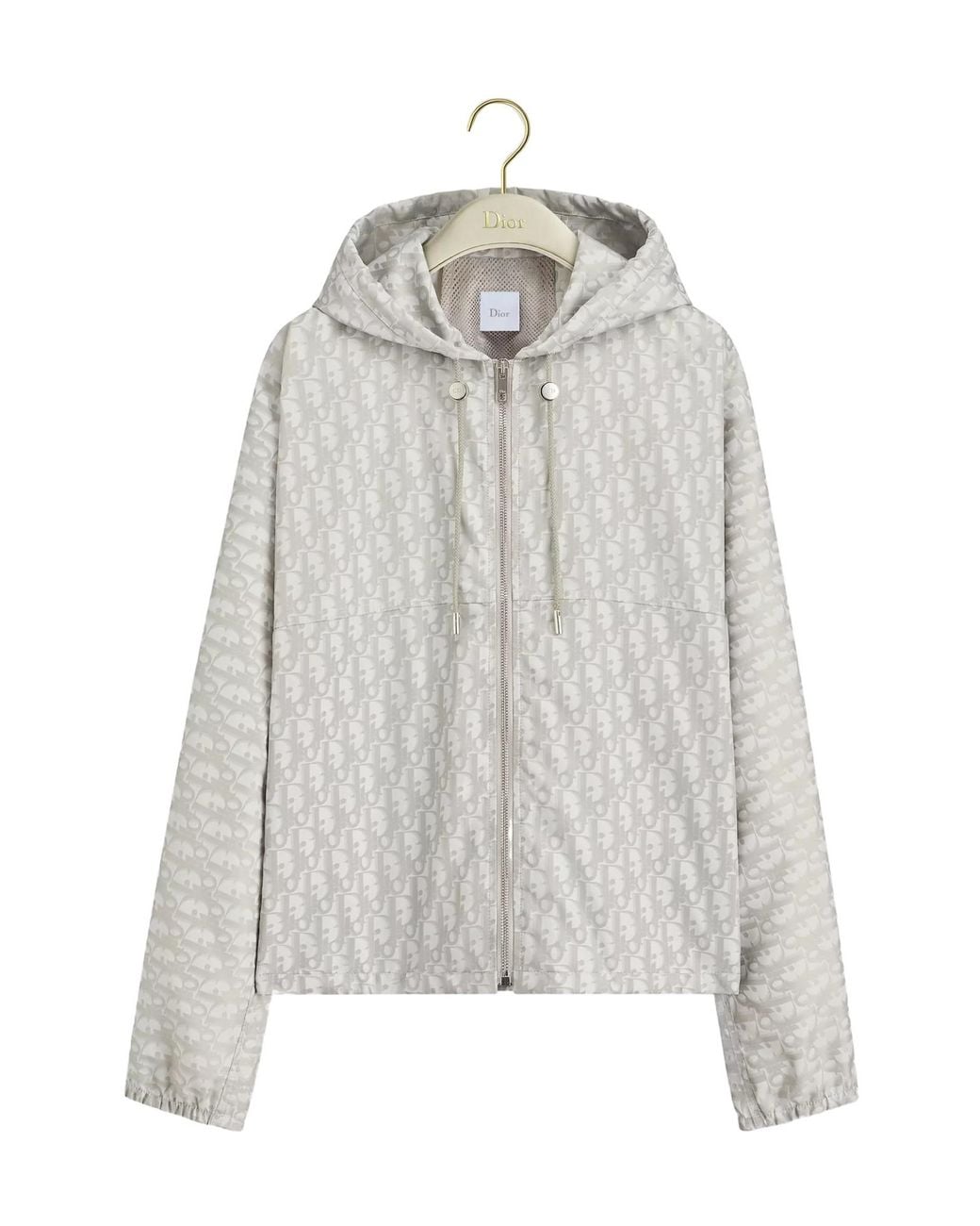Dior Gray Zipped Hooded Jacket
