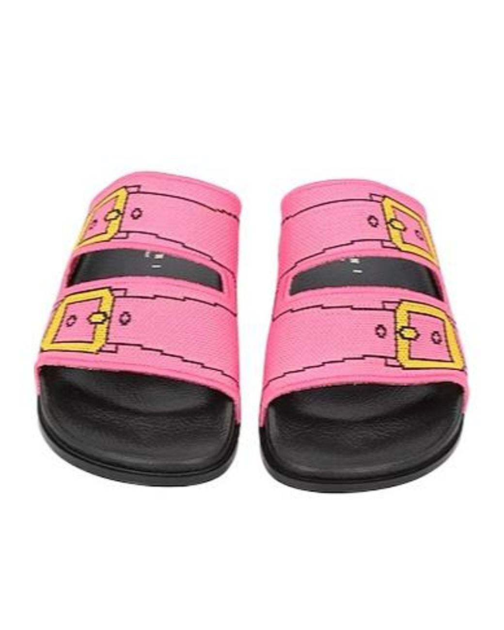 Marni Pink Colorful Patterned Slippers