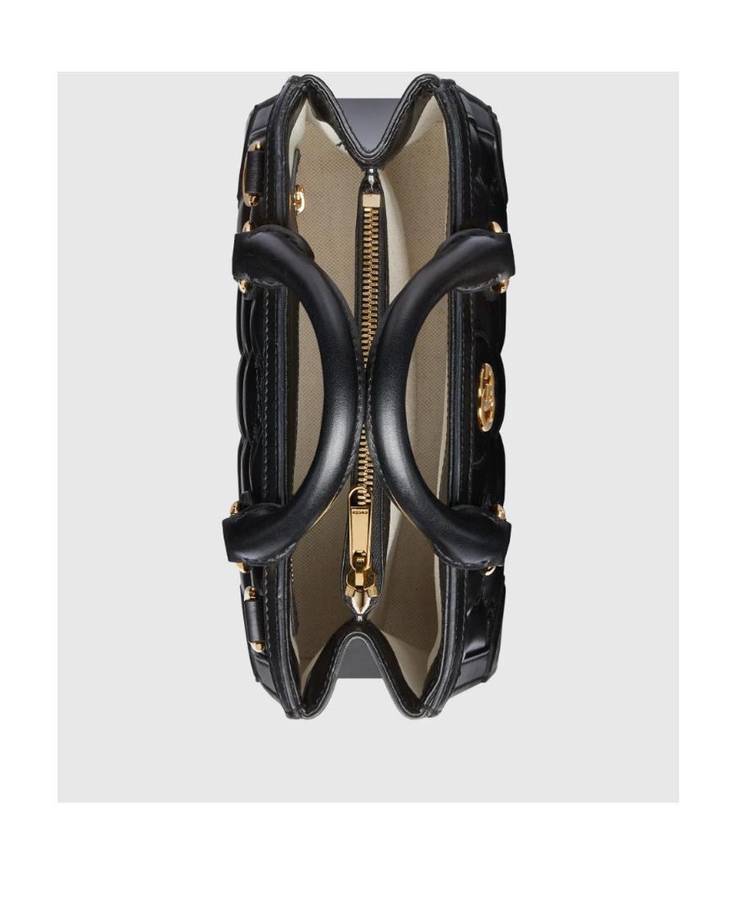 Gucci Black Matelassé Mini Top Handle Bag