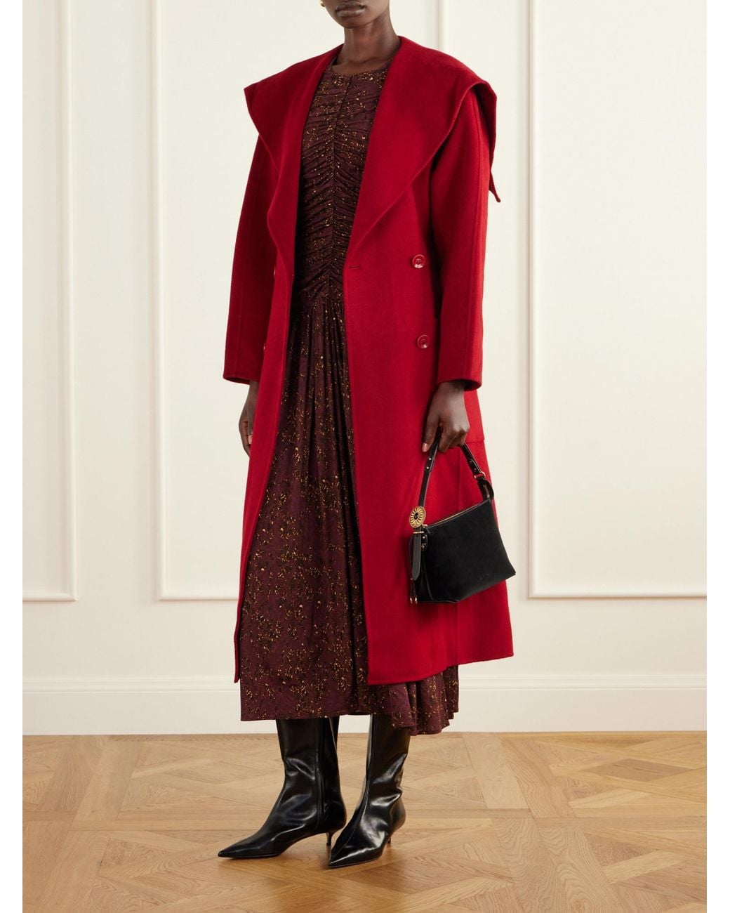 Ulla Johnson Red Double-Breasted Coat
