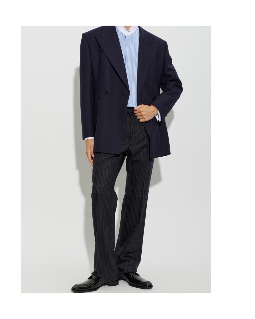 Tom Ford Black Pinstripe Tailored Pants for men