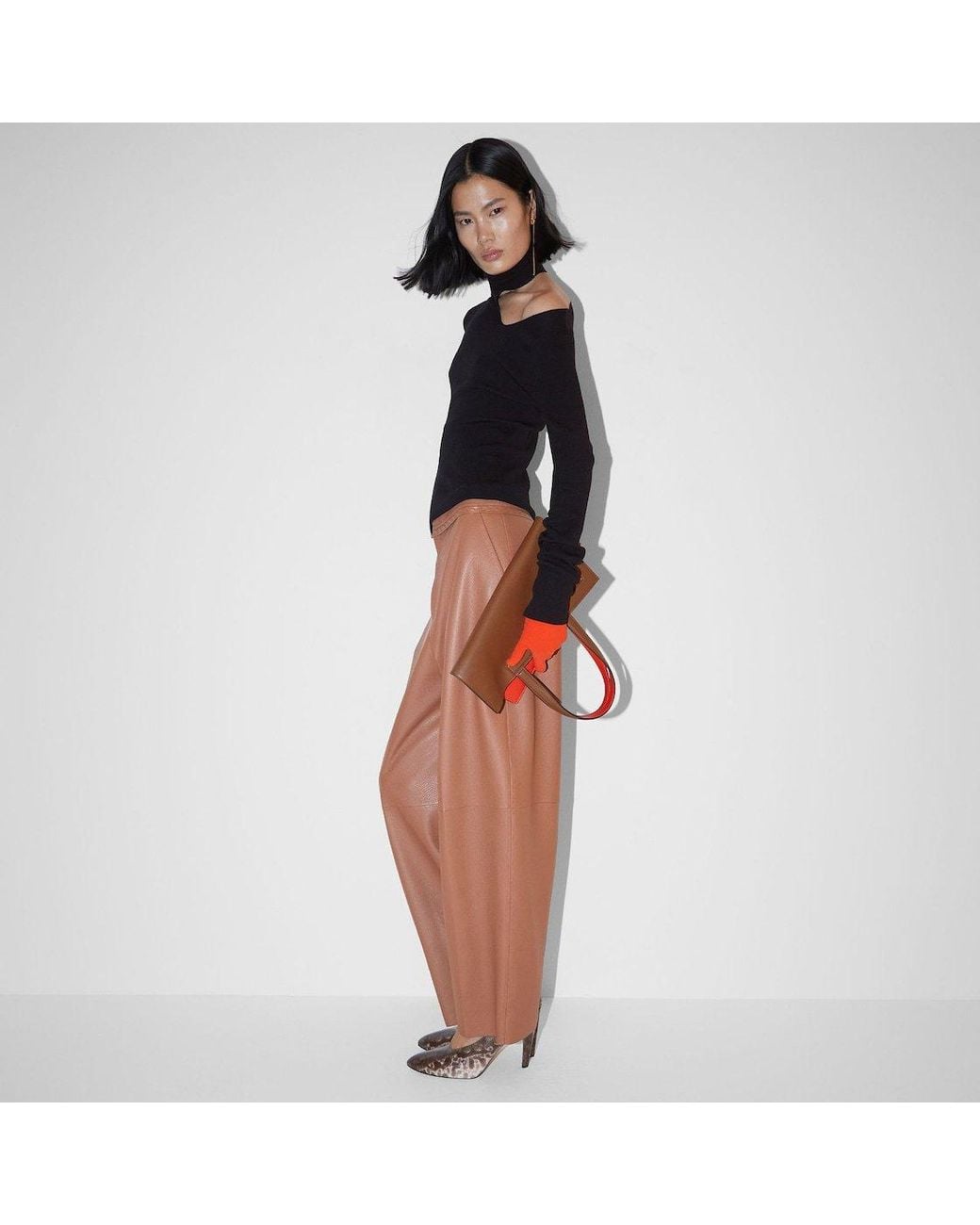 Fendi Multicolor Stitch Detailed Wide-Leg Trousers