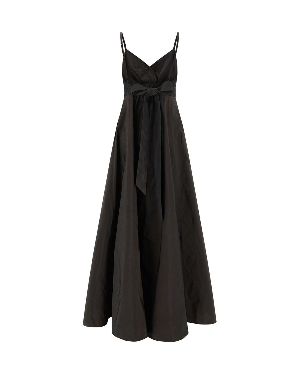 Pinko Black Pleated Maxi Dress