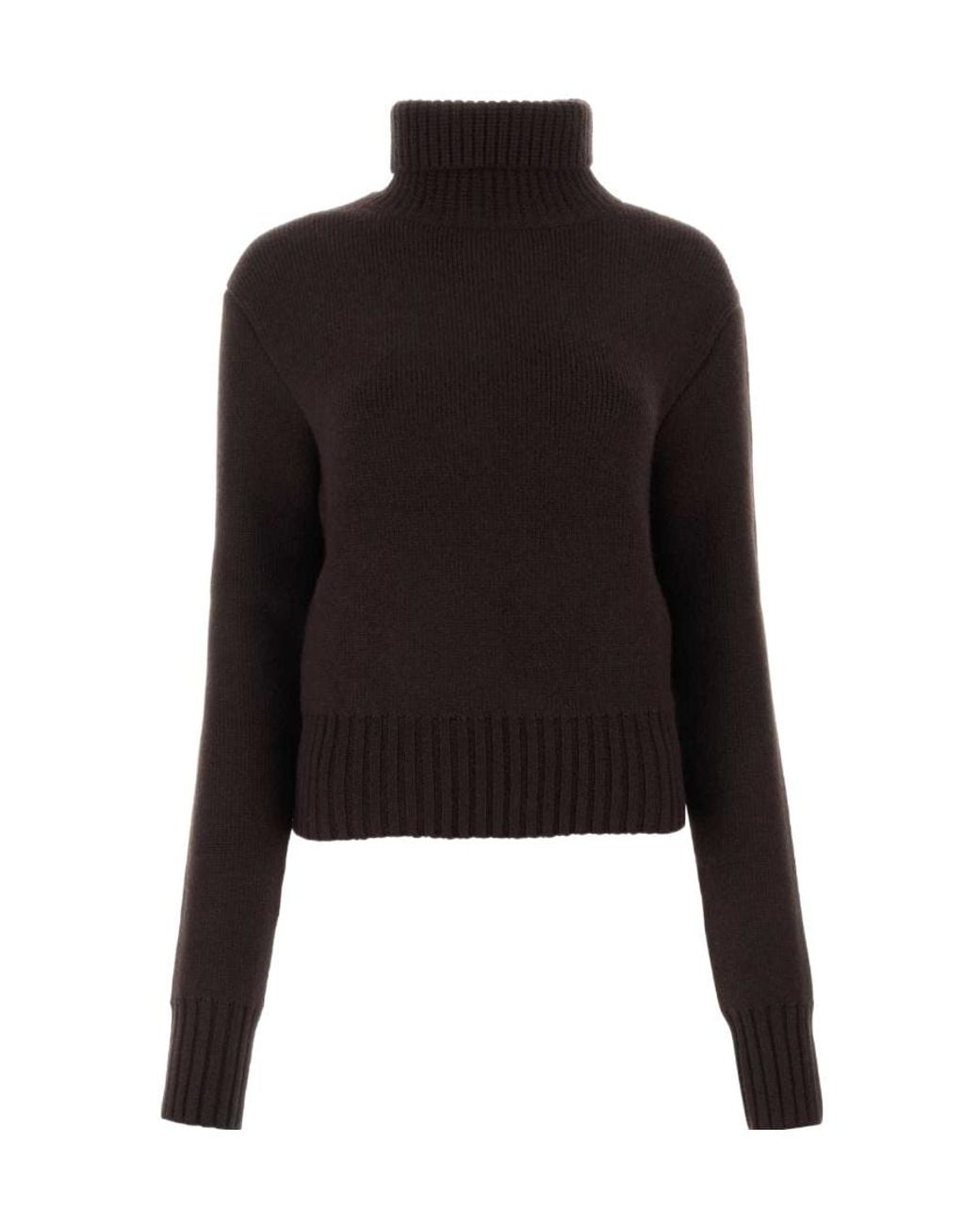 Khaite Black Jovie Turtleneck Cropped Jumper