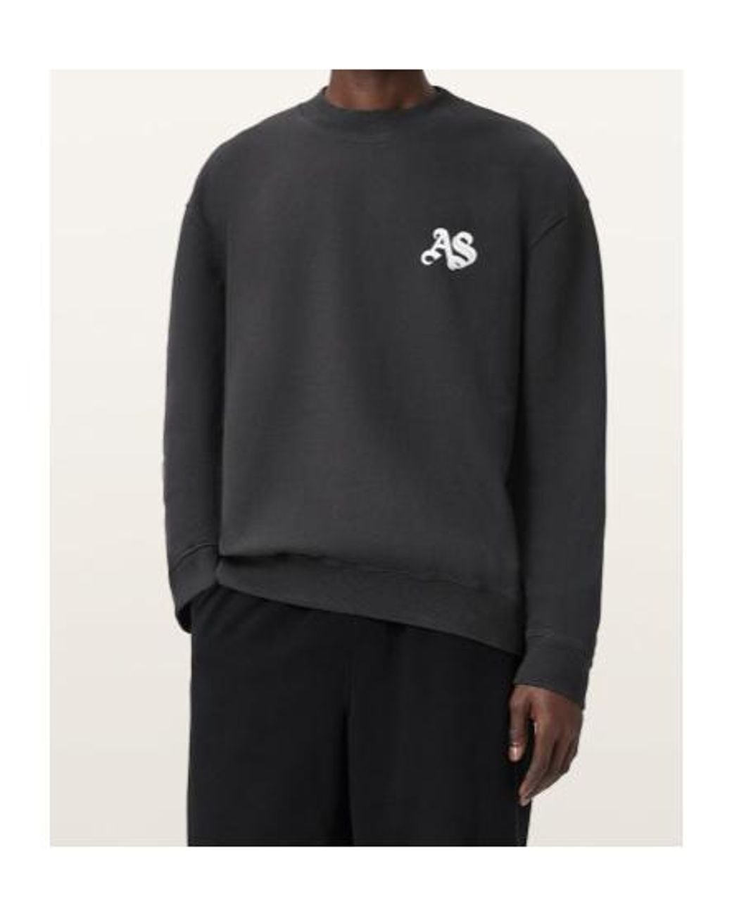 AllSaints Gray Icon Crew for men