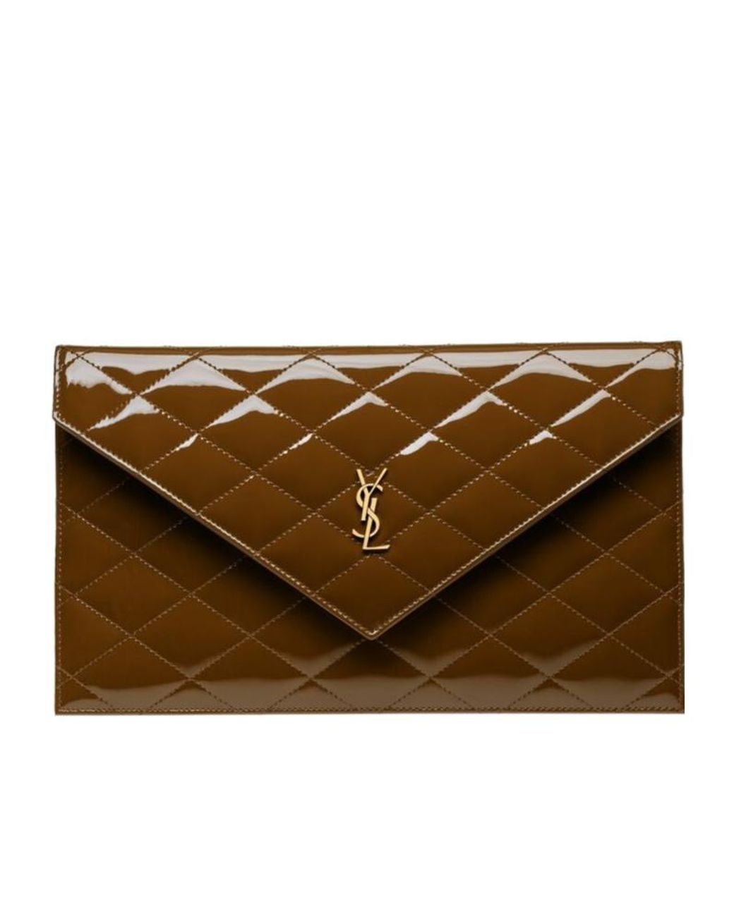 Saint Laurent Brown Flap Clutch