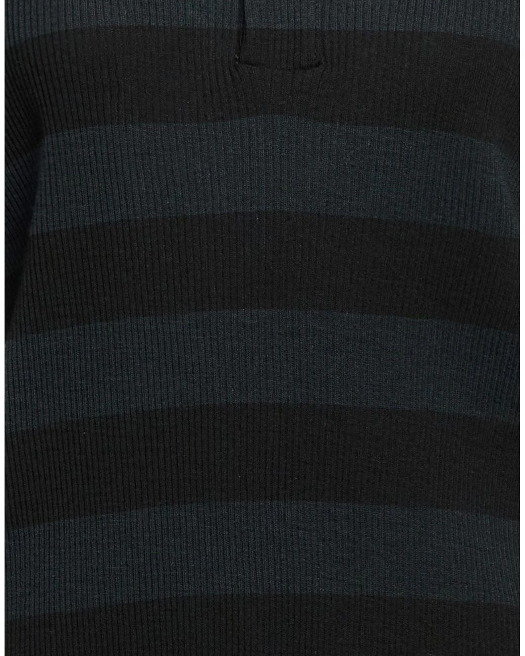 MM6 by Maison Margiela Black Striped Polo Shirts