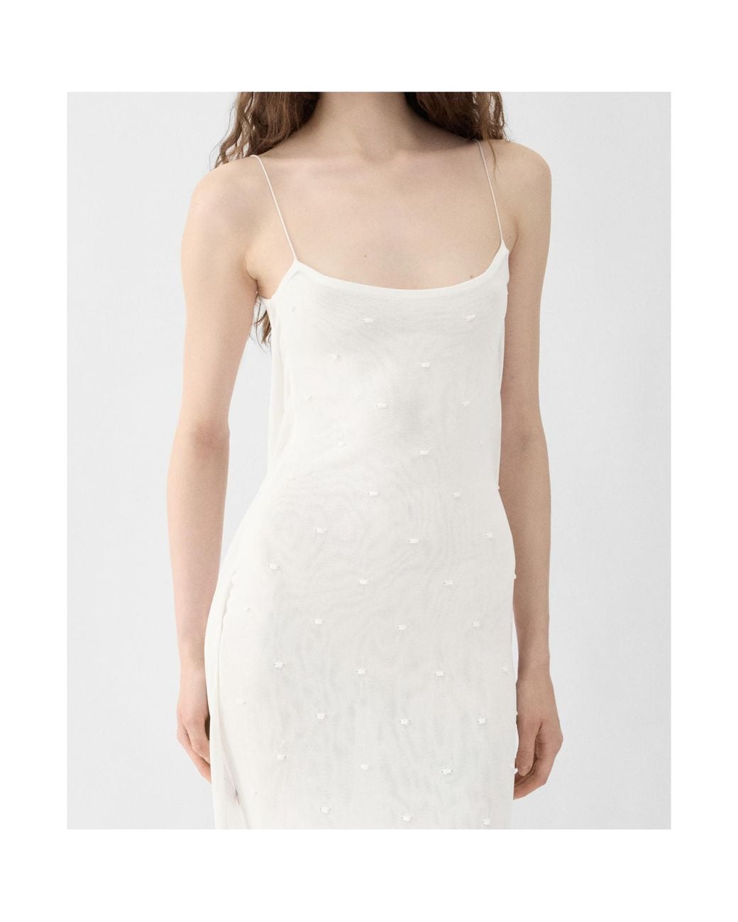 Jacquemus White The Plumetis Sleeveless Knitted Dress