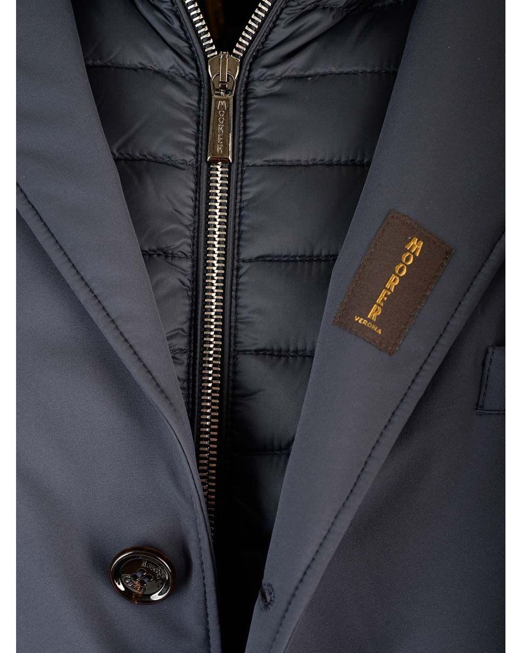 Moorer Blue Redon-Pum Coat for men